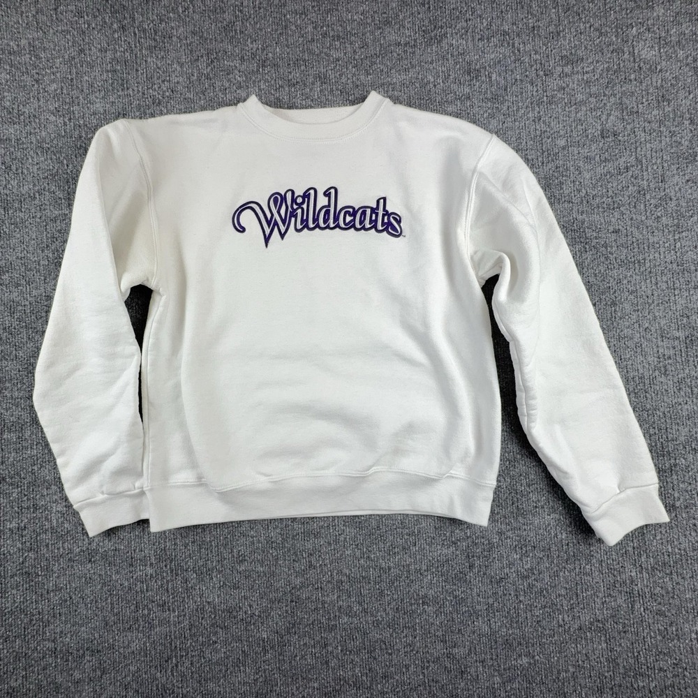 Vintage The Cotton Exchange Sweatshirt Mens Medium White Wildcats Made USA 90s